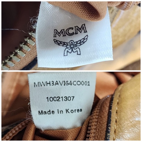 Authentic MCM Visetos Shoulder Bag Cognac - Picture 7 of 14